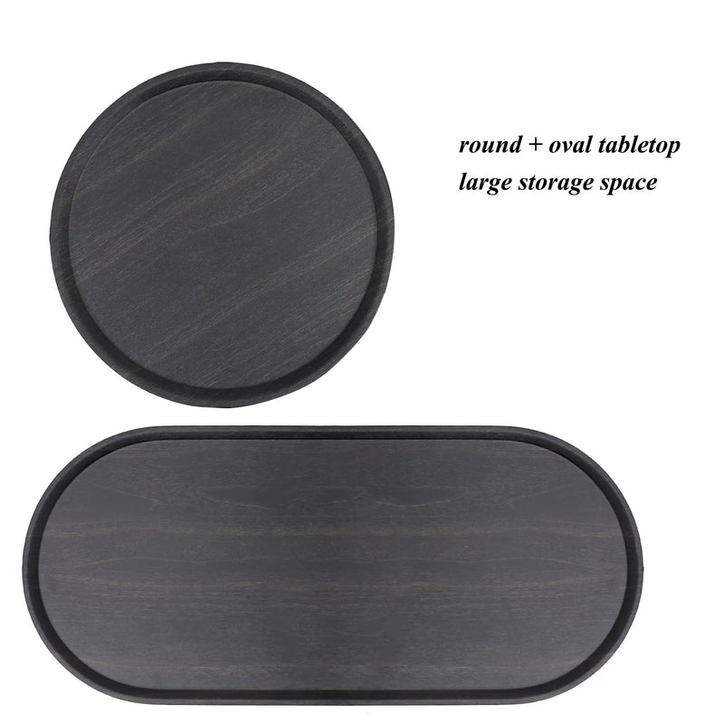 Round Coffee Table with Storage Tray by HouseOfZazla