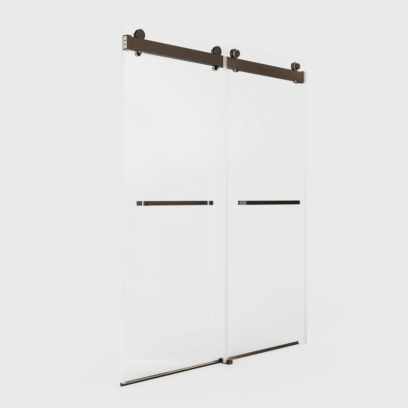 56-60"W x 76"H Frameless Double Sliding Soft-Close Shower Door by HouseOfZazla