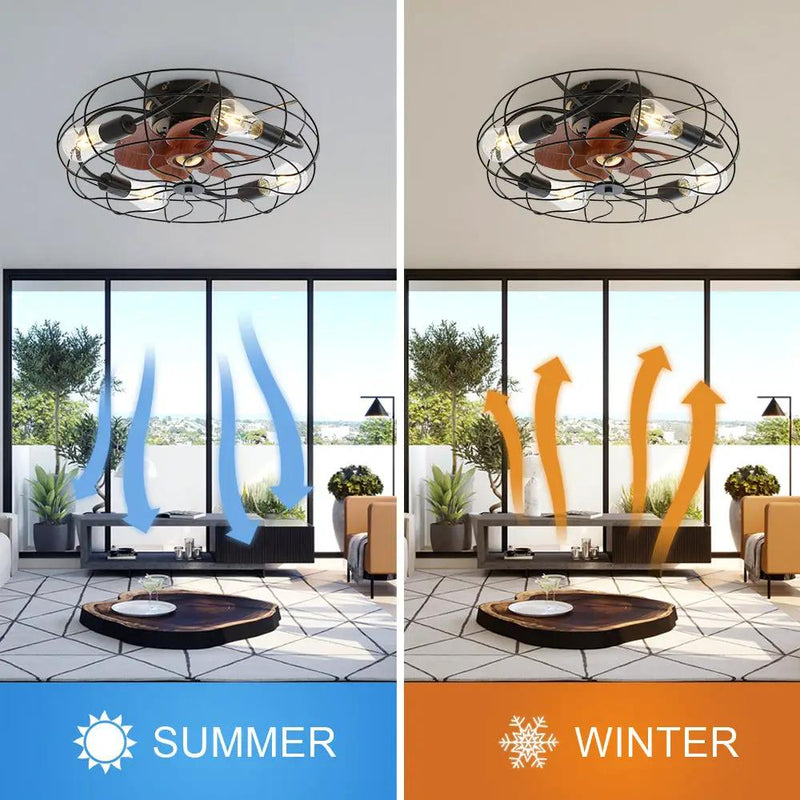 Industrial Style 20 Inch Matte Ceiling Fan with Light by HouseOfZazla