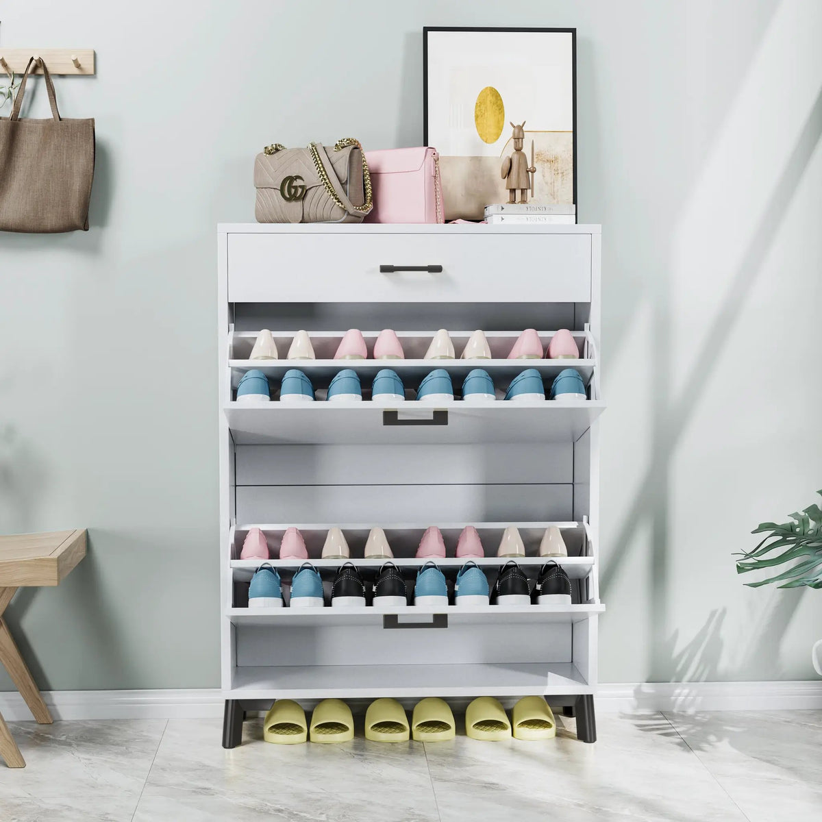 Shoe Storage Cabinet for Entryway by HouseOfZazla