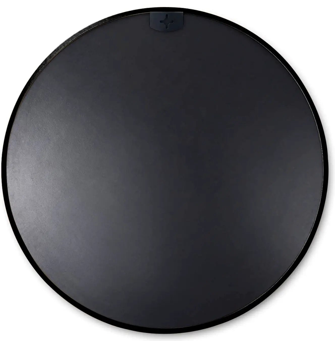 Black 20 Inch Metal Round Bathroom Mirror by HouseOfZazla