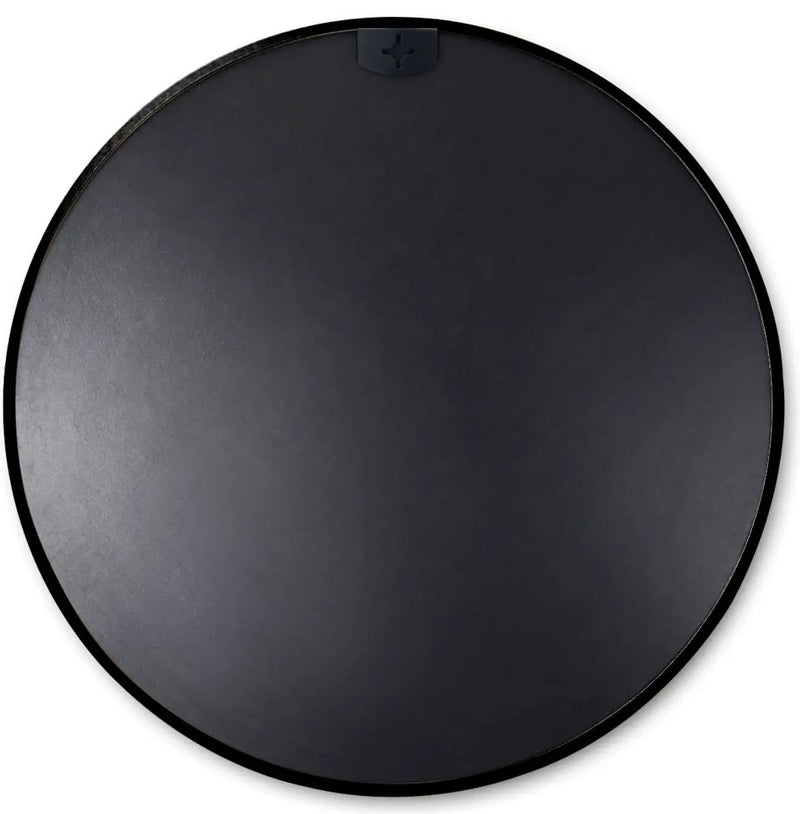 Black 20 Inch Metal Round Bathroom Mirror by HouseOfZazla