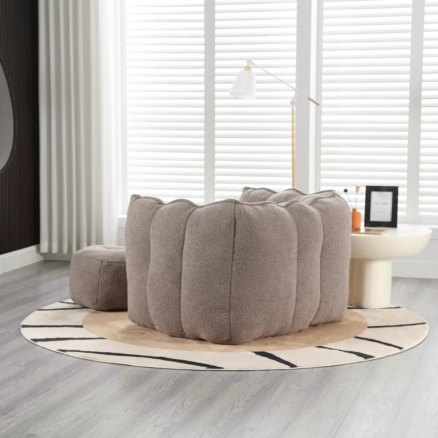 Soft Bean Bag Chair with Footstool by HouseOfZazla