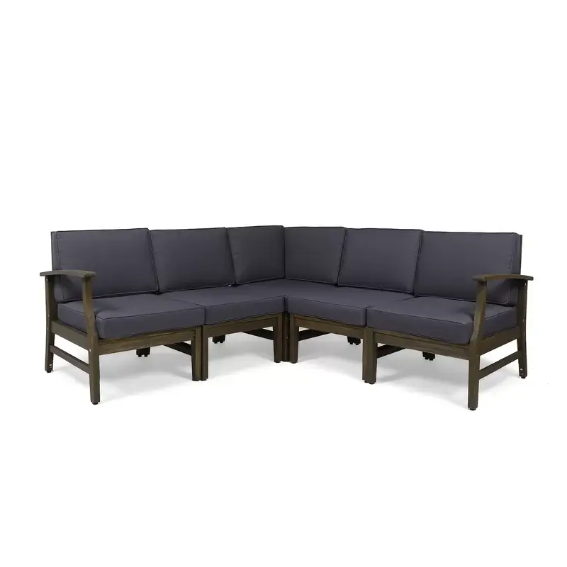 PERLA 5-Pcs Sofa Set, Dark by HouseOfZazla