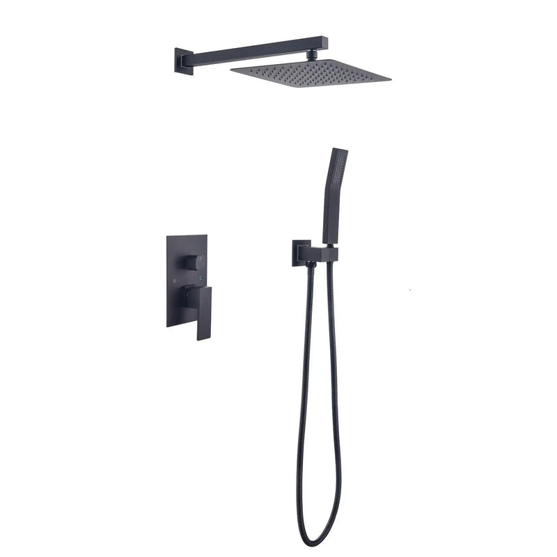 10 Inch Shower Head Bathroom Luxury Rain Mixer Shower Complete Combo Set by HouseOfZazla