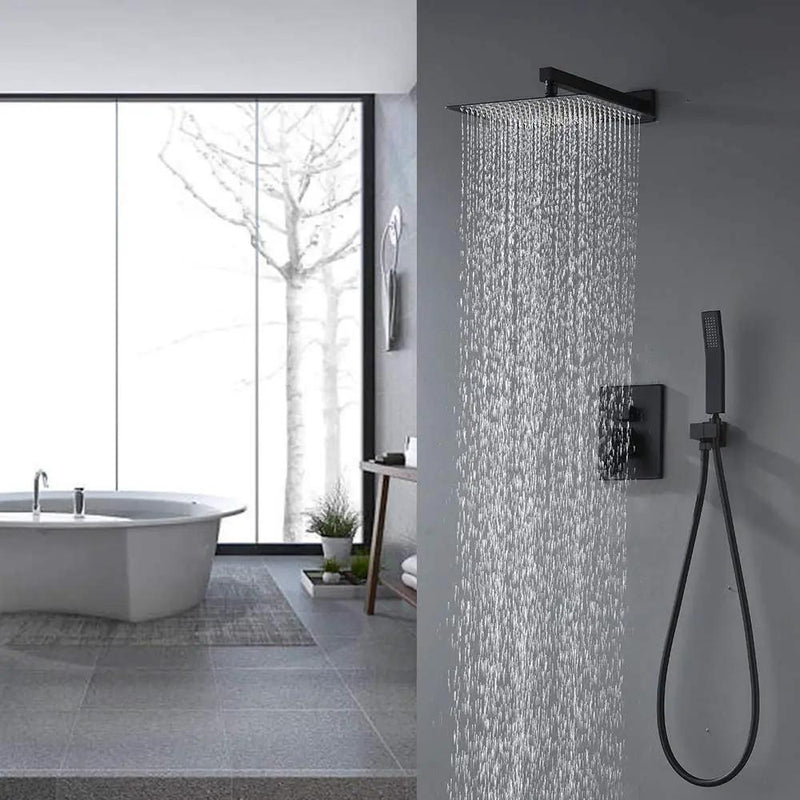 10 Inch Shower Head Bathroom Luxury Rain Mixer Shower Complete Combo Set by HouseOfZazla