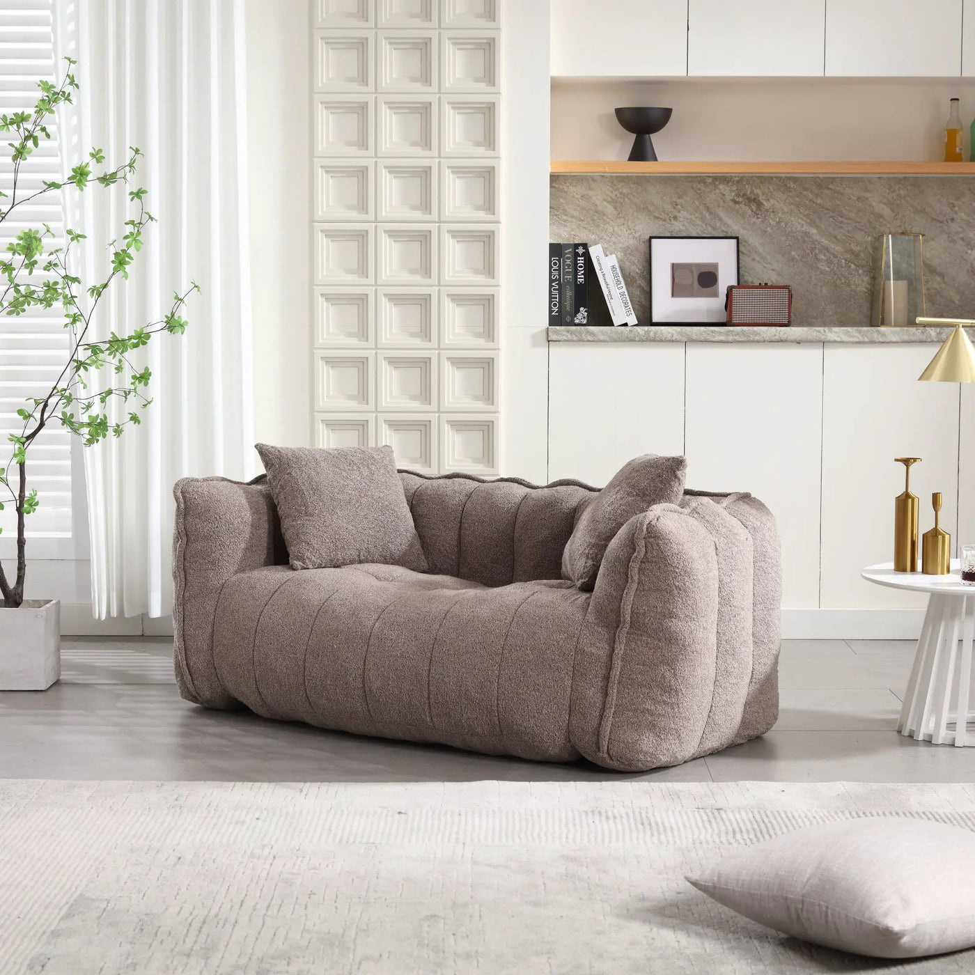 Soft Beanbag Chair with High Resilience Foam Core by HouseOfZazla