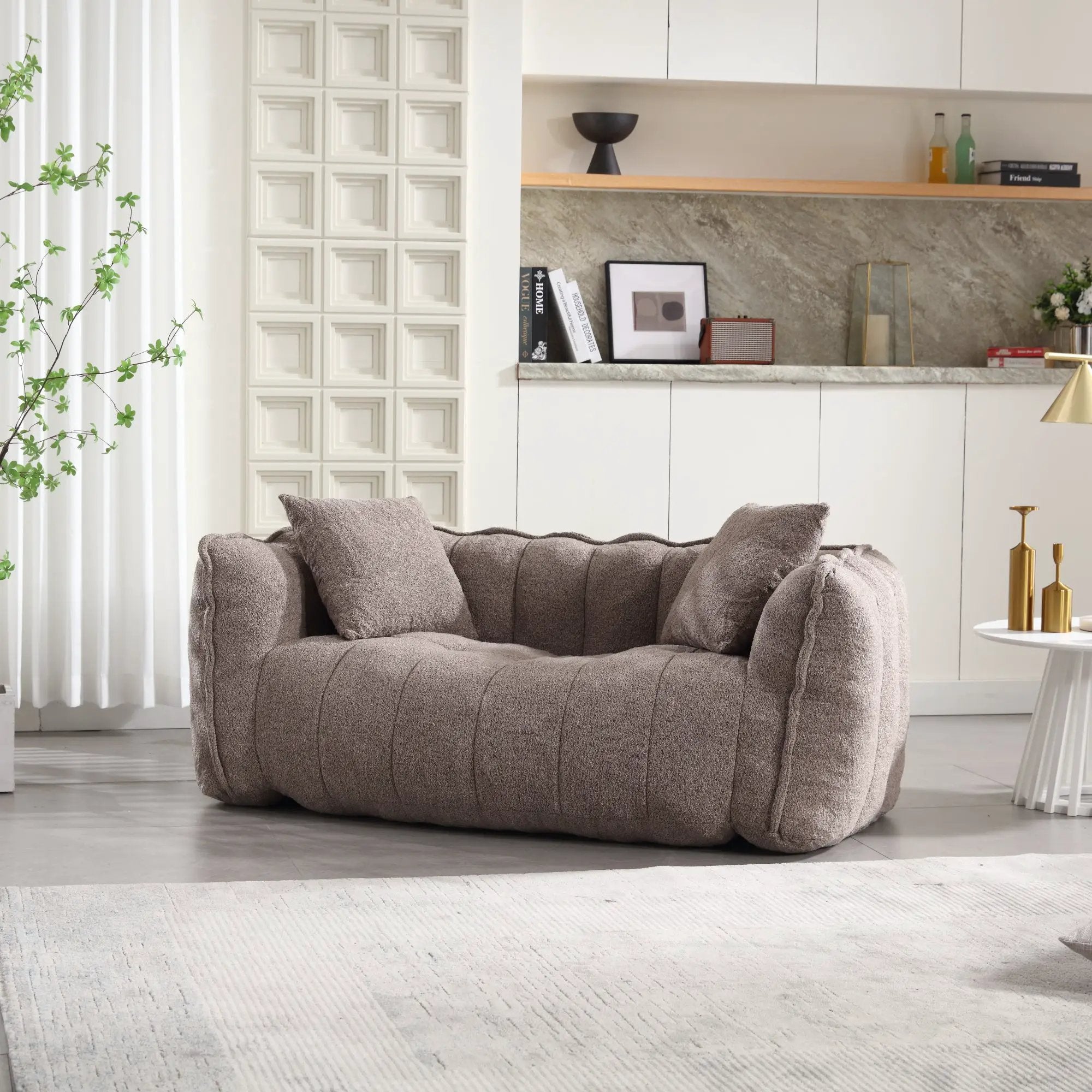 Soft Beanbag Chair with High Resilience Foam Core by HouseOfZazla