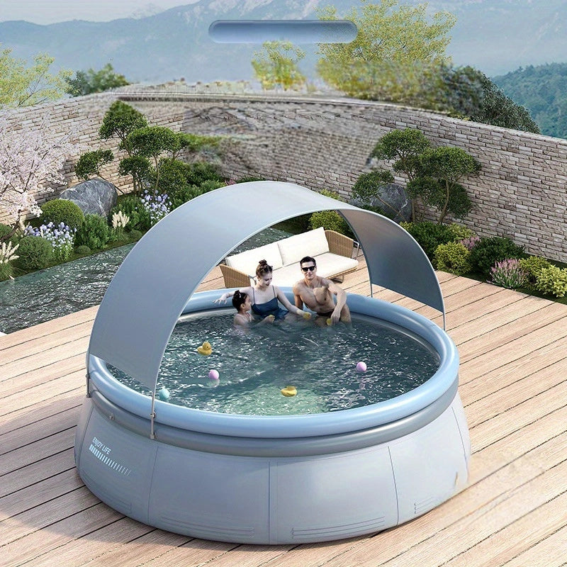 118.11in x 25.98in Outdoor Inflatable Swimming Pool by HouseOfZazla