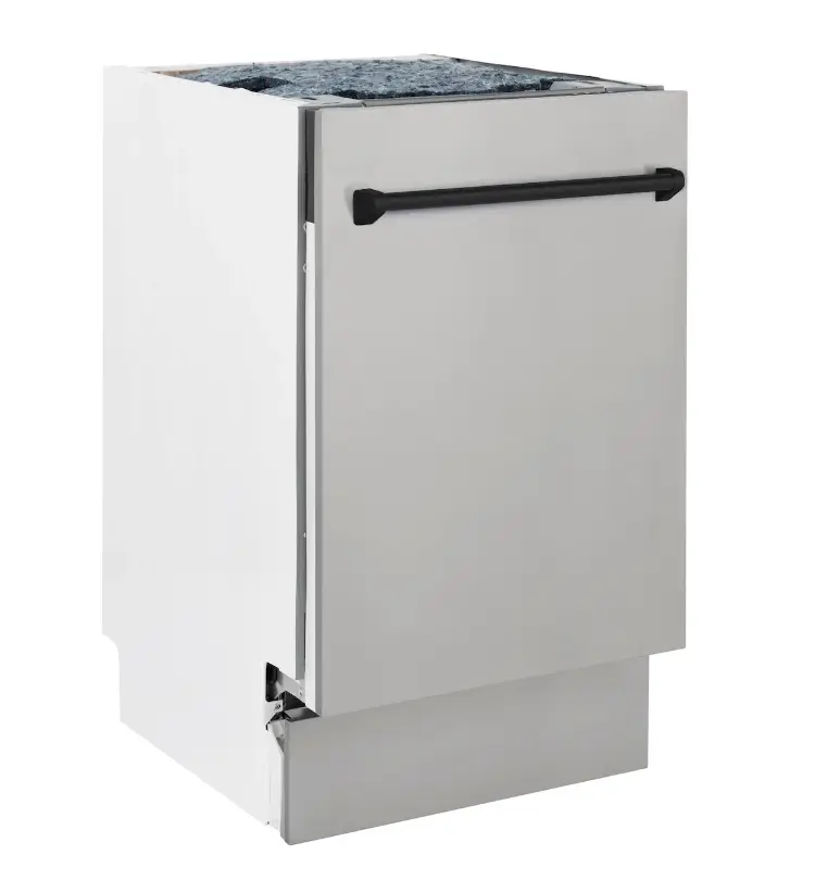 ZLINE Autograph 18" Dishwasher Stainless Door, Black DWVZ-304-18-MB by Farmhouse Kitchen and Bath