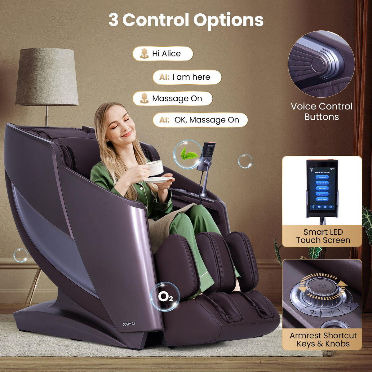 2025 Enjoyment 42 - Full Body Zero Gravity Massage Recliner with Airbags and Foot Rollers