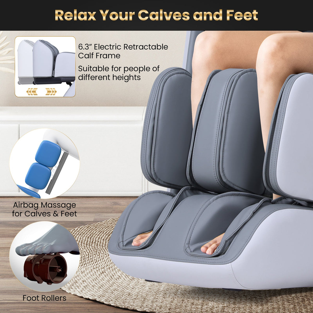2025 Enjoyment 42 - Full Body Zero Gravity Massage Recliner with Airbags and Foot Rollers, photo 11 of 20