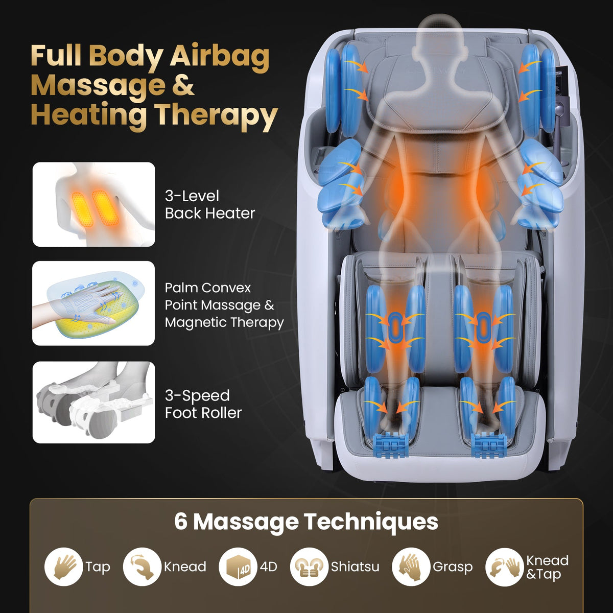 2025 Enjoyment 42 - Full Body Zero Gravity Massage Recliner with Airbags and Foot Rollers, photo 20 of 20