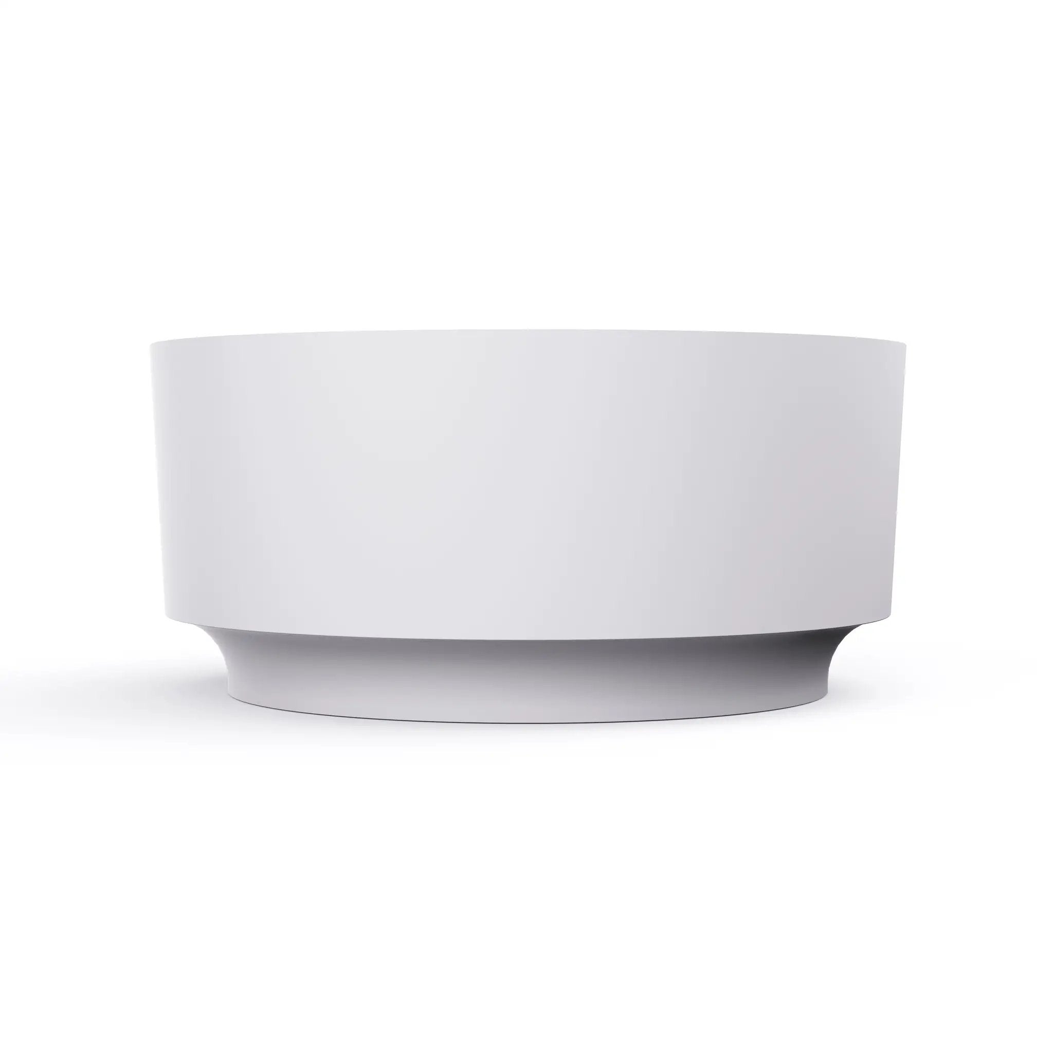 49 Inch Round Shape Freestanding Solid Surface Soaking Bathtub by HouseOfZazla