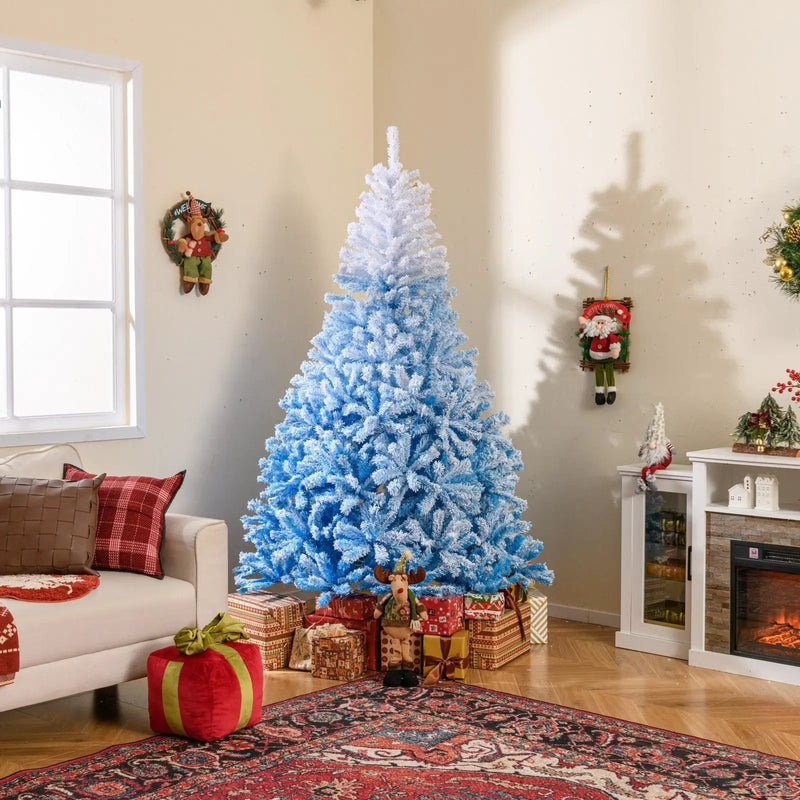2025 New Artificial Christmas Tree with 456 Branch Tips and Folding Metal Stand by DirectDeals
