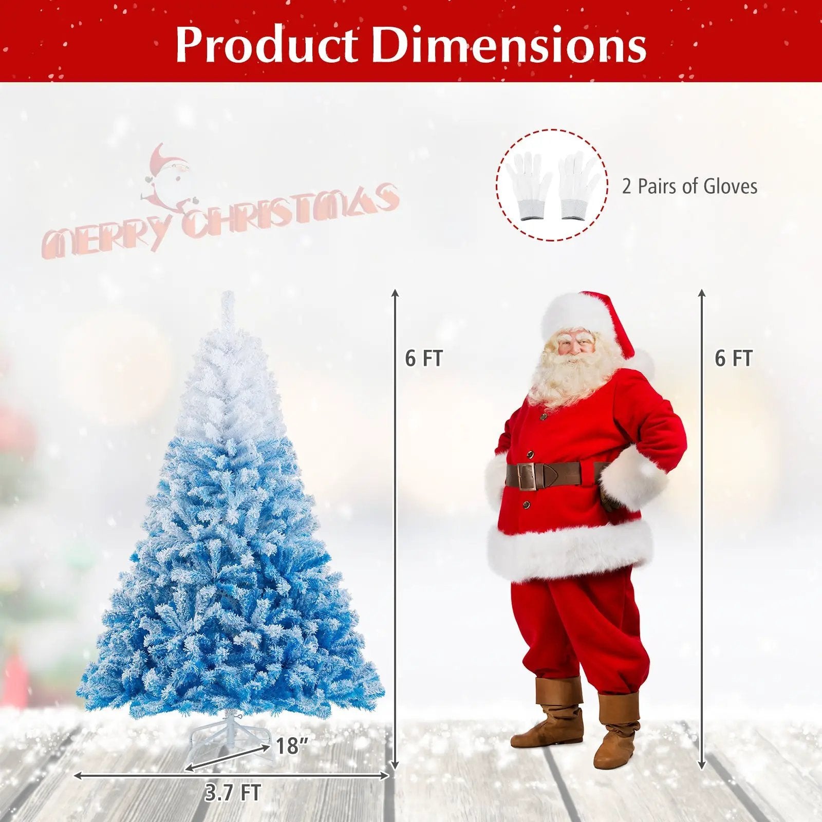 2025 New Artificial Christmas Tree with 456 Branch Tips and Folding Metal Stand by DirectDeals