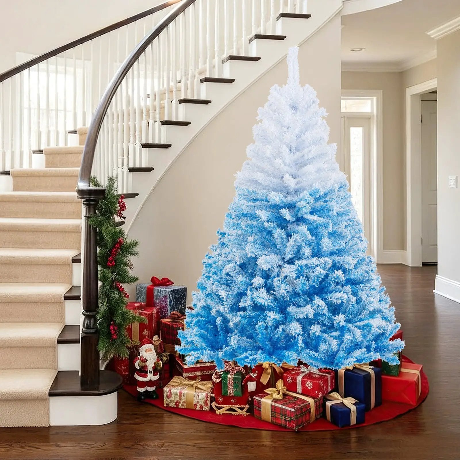 2025 New Artificial Christmas Tree with 456 Branch Tips and Folding Metal Stand by DirectDeals