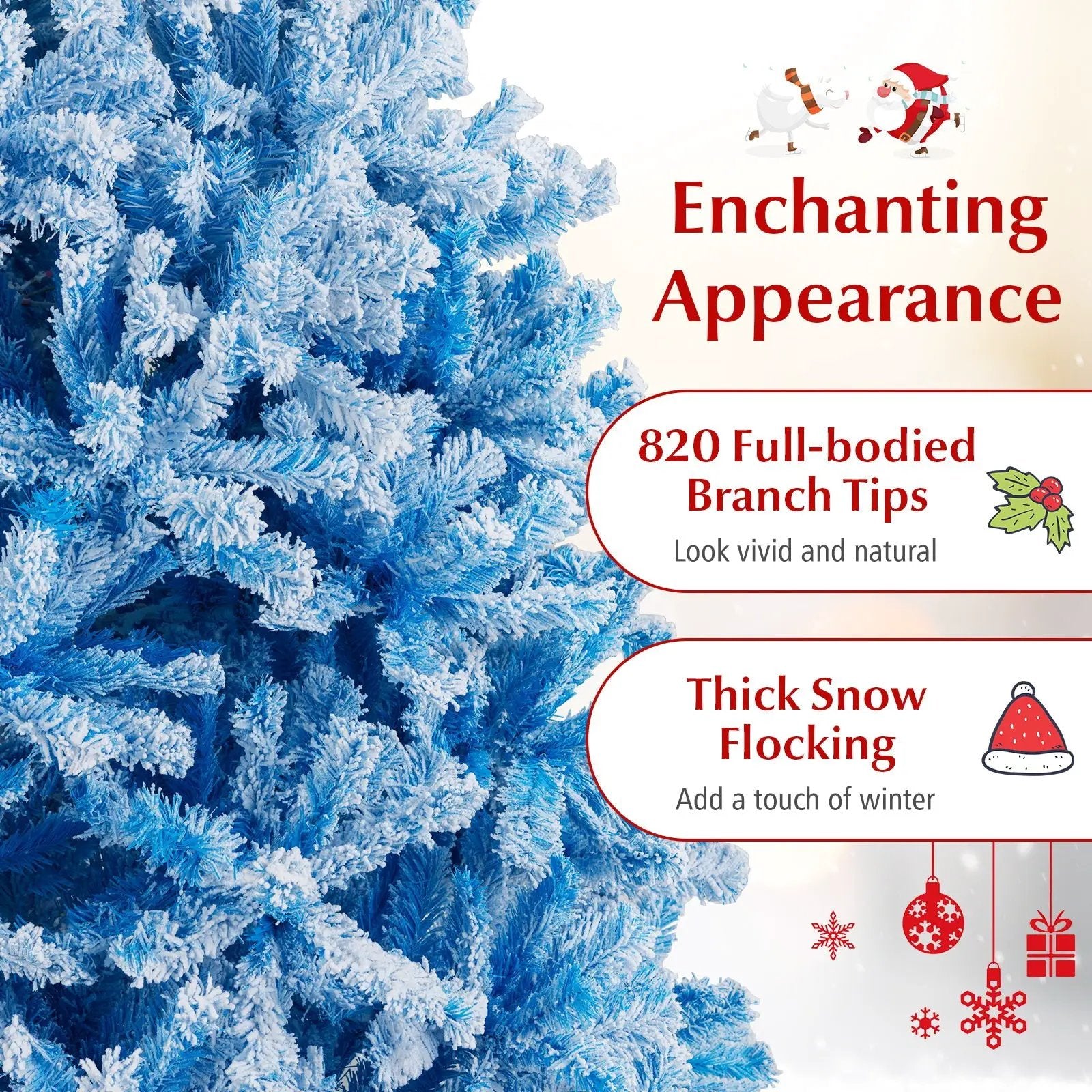 2025 New Artificial Christmas Tree with 456 Branch Tips and Folding Metal Stand by DirectDeals