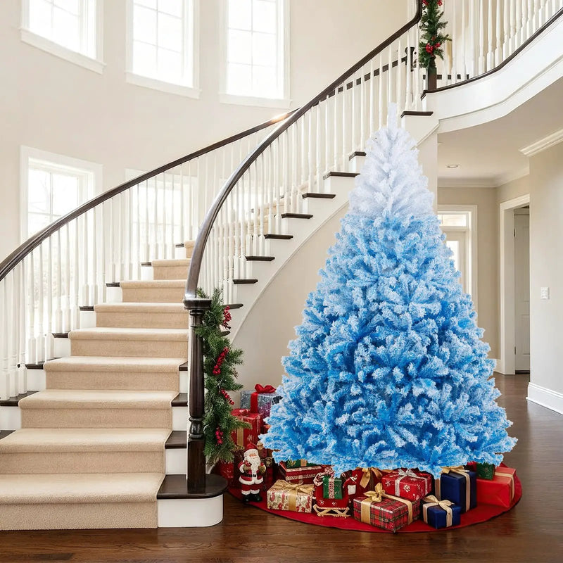 2025 New Artificial Christmas Tree with 456 Branch Tips and Folding Metal Stand by DirectDeals