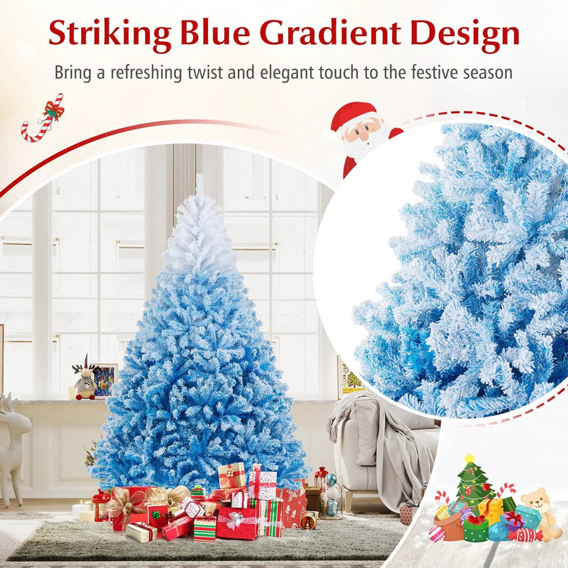 2025 New Artificial Christmas Tree with 456 Branch Tips and Folding Metal Stand by DirectDeals