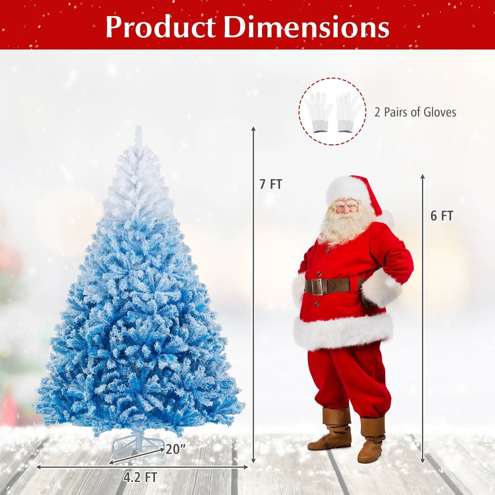 2025 New Artificial Christmas Tree with 456 Branch Tips and Folding Metal Stand by DirectDeals