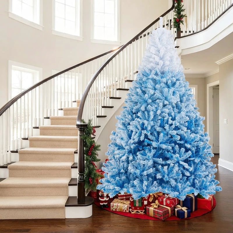 2025 New Artificial Christmas Tree with 456 Branch Tips and Folding Metal Stand by DirectDeals