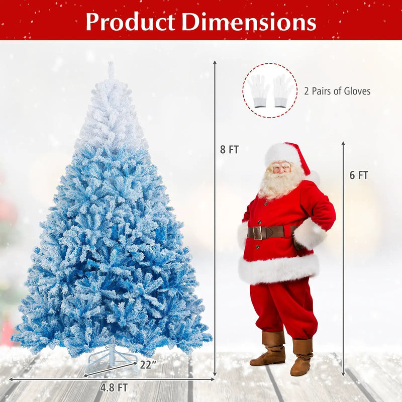 2025 New Artificial Christmas Tree with 456 Branch Tips and Folding Metal Stand by DirectDeals
