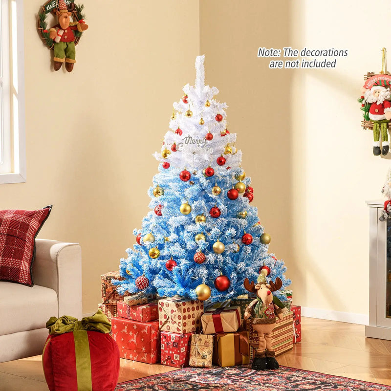 2025 New Artificial Christmas Tree with 456 Branch Tips and Folding Metal Stand by DirectDeals