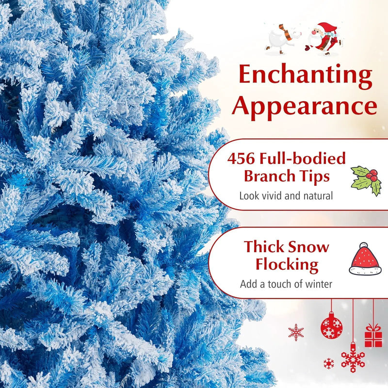 2025 New Artificial Christmas Tree with 456 Branch Tips and Folding Metal Stand by DirectDeals