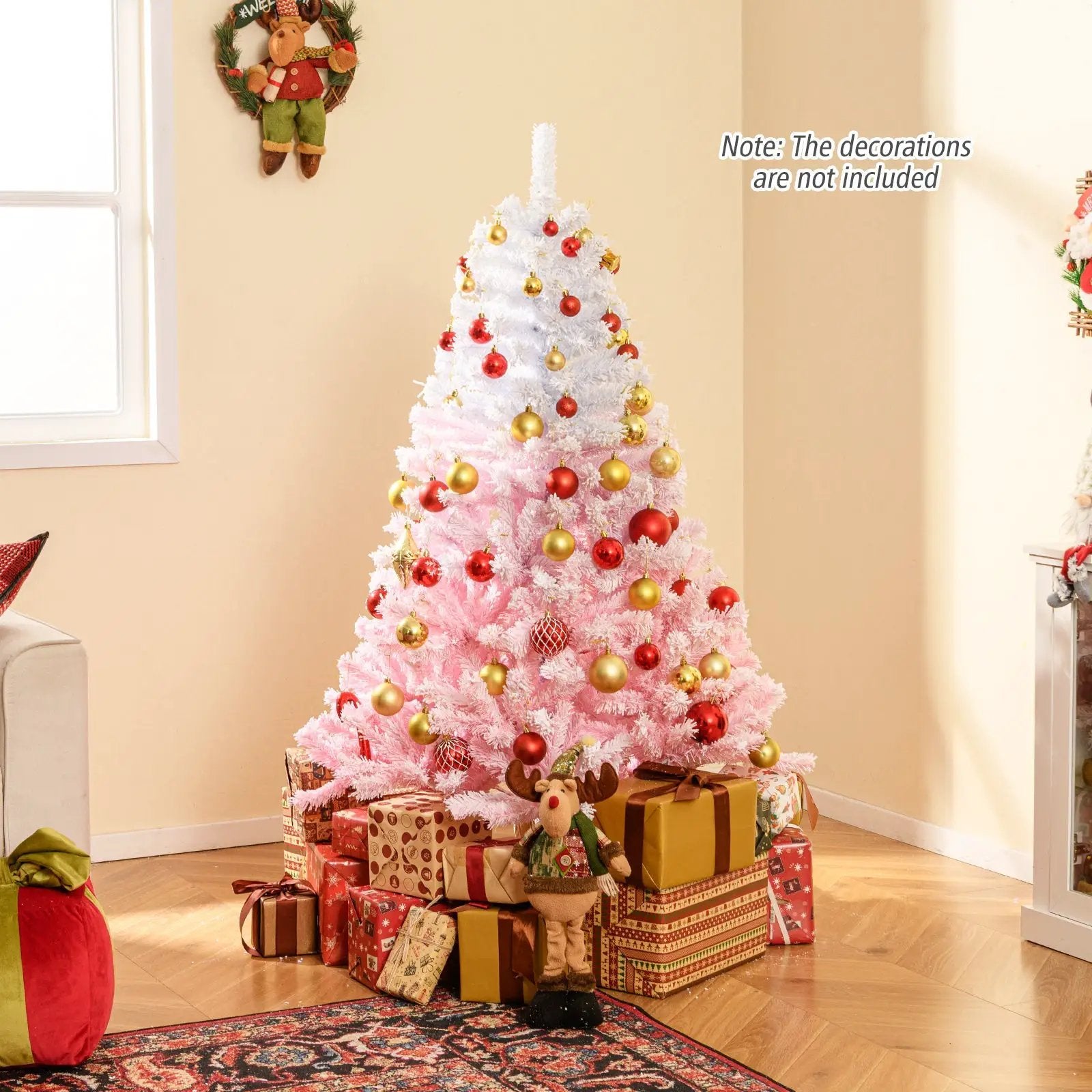 2025 New Artificial Christmas Tree with Folding Metal Stand and 456 Branch Tips by DirectDeals