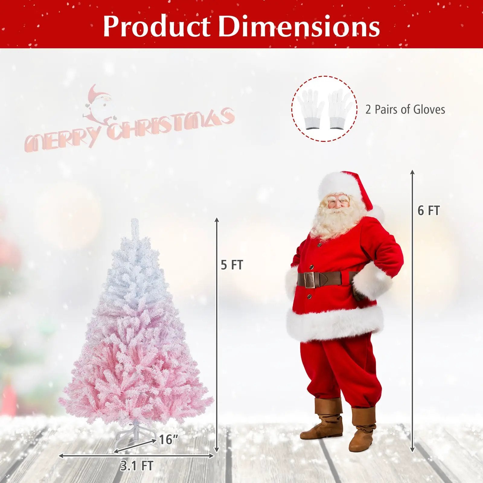 2025 New Artificial Christmas Tree with Folding Metal Stand and 456 Branch Tips by DirectDeals