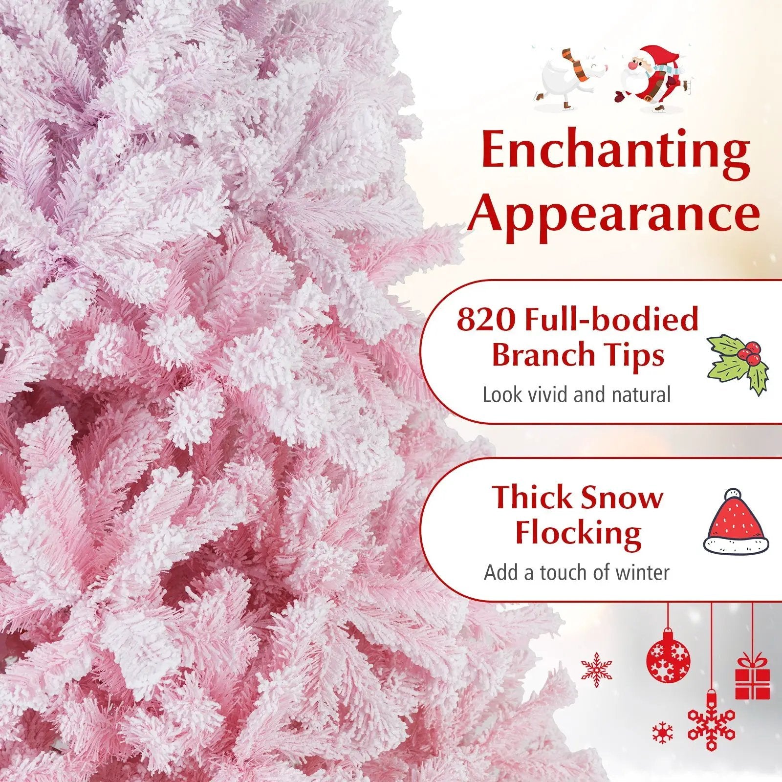 2025 New Artificial Christmas Tree with Folding Metal Stand and 456 Branch Tips by DirectDeals