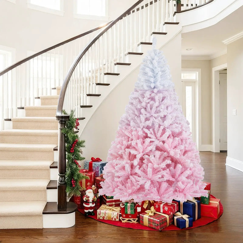2025 New Artificial Christmas Tree with Folding Metal Stand and 456 Branch Tips by DirectDeals