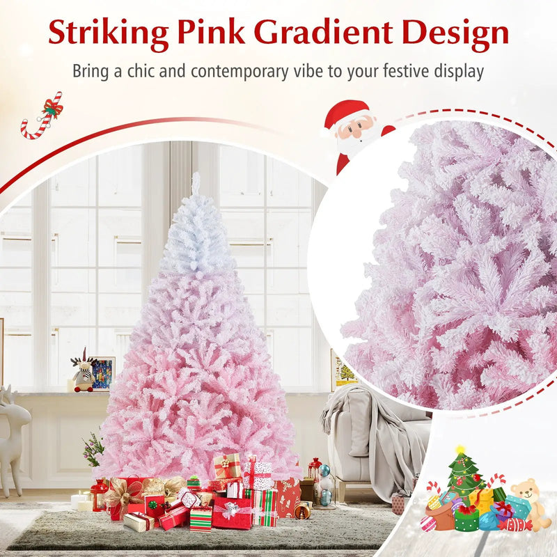 2025 New Artificial Christmas Tree with Folding Metal Stand and 456 Branch Tips by DirectDeals