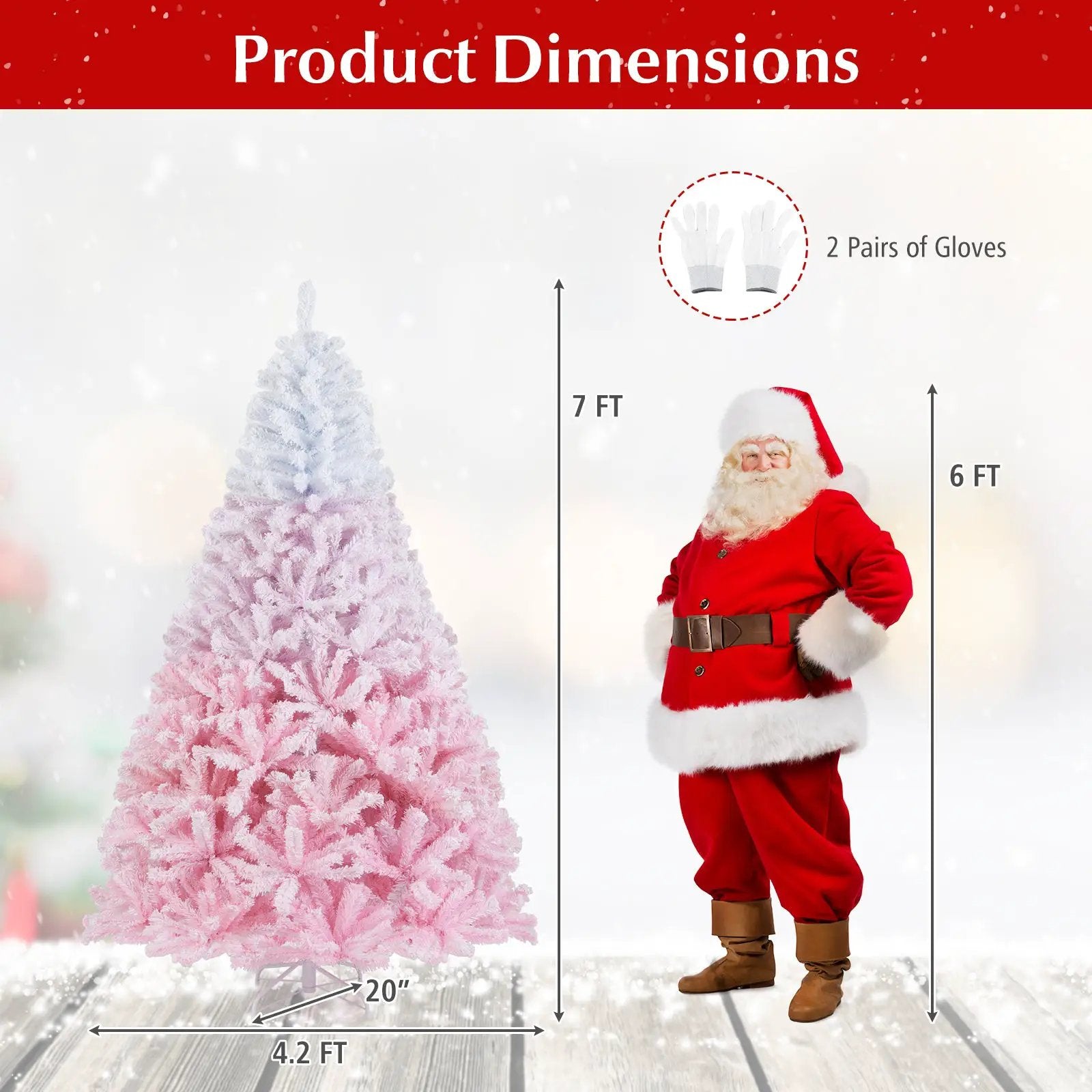 2025 New Artificial Christmas Tree with Folding Metal Stand and 456 Branch Tips by DirectDeals