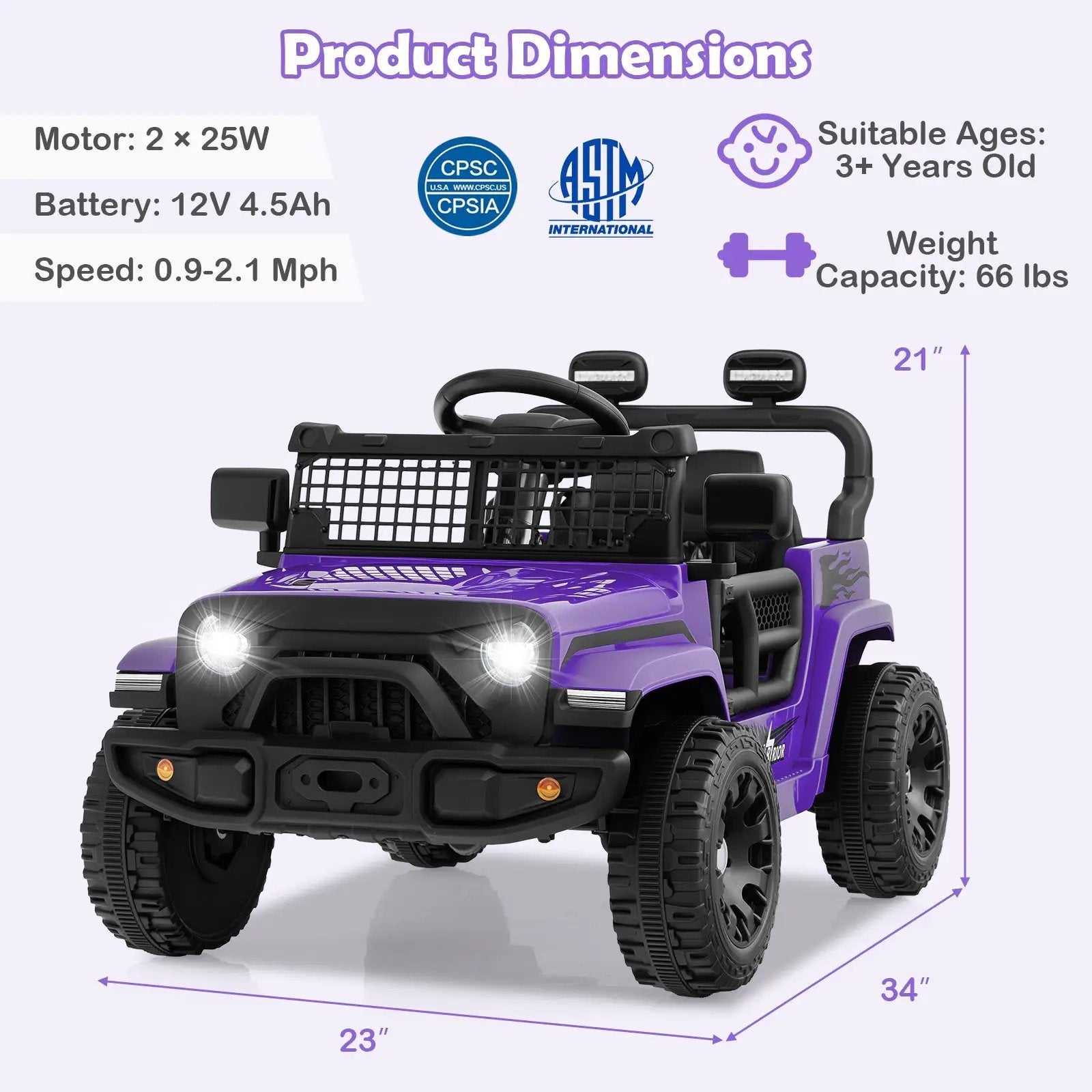 12V Kids Ride on Truck Car Battery Powered Electric Vehicle by DirectDeals