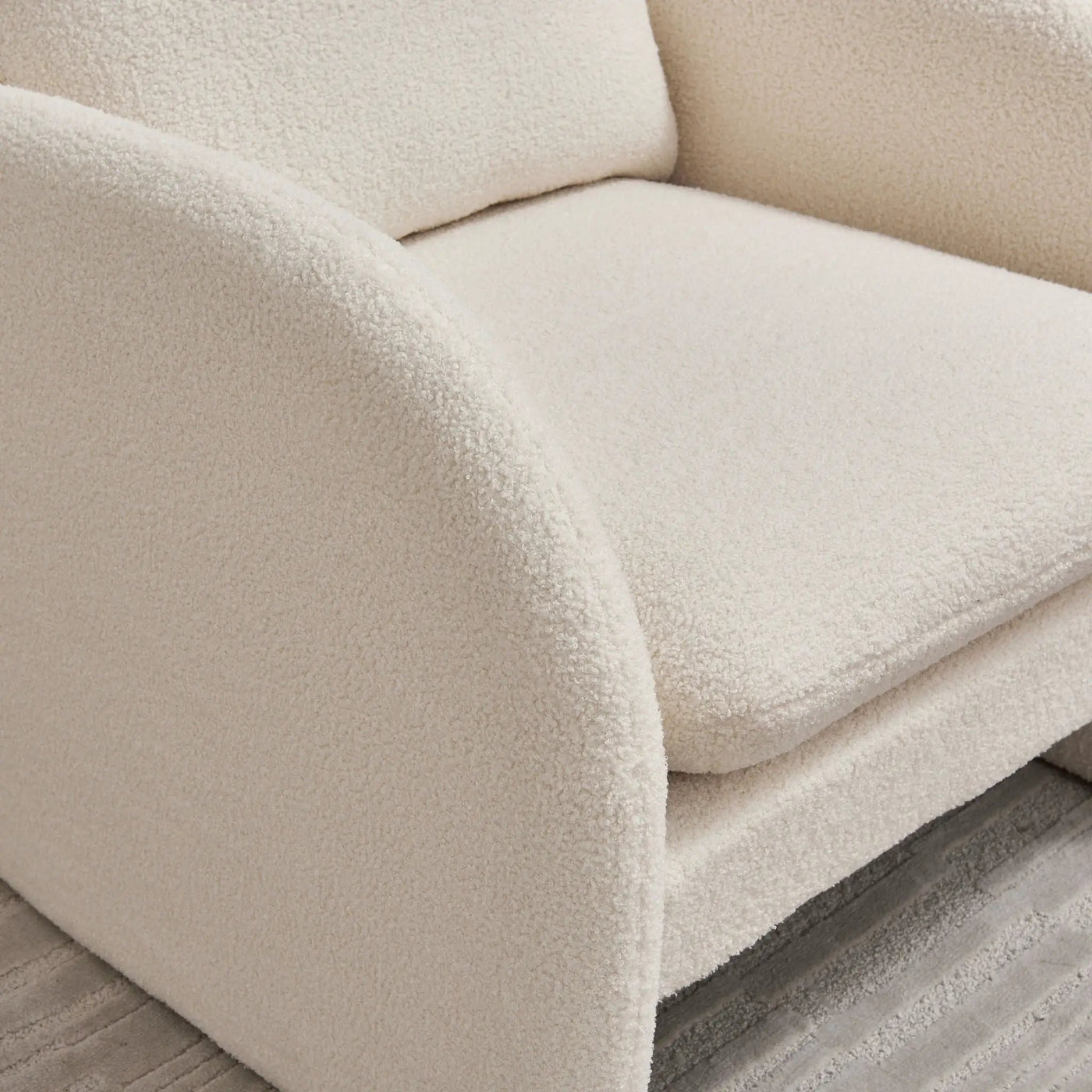 Modern Sherpa Upholstered Accent Chair, Comfortable Living Room Armchair, Lounge Chair For Bedroom, And Office by HouseOfZazla