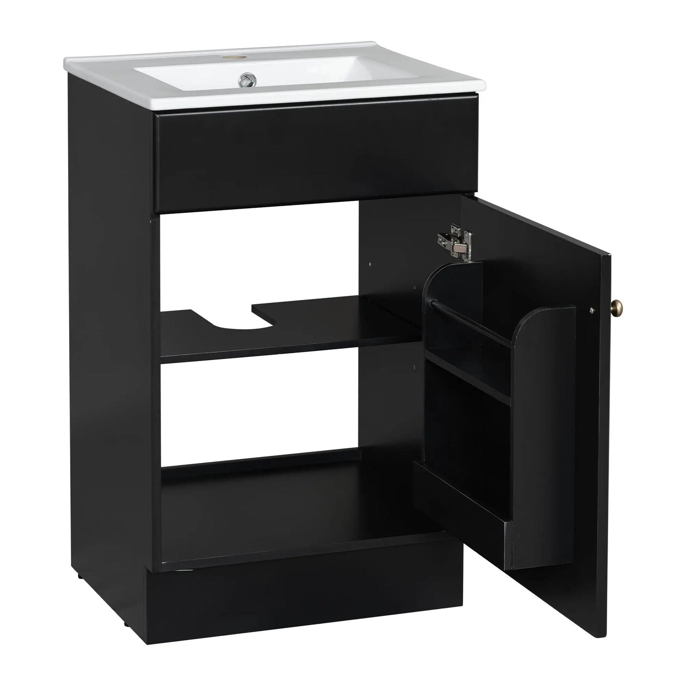 Bathroom Vanity With Sink, Cabinet With Adjustable Shelf by HouseOfZazla