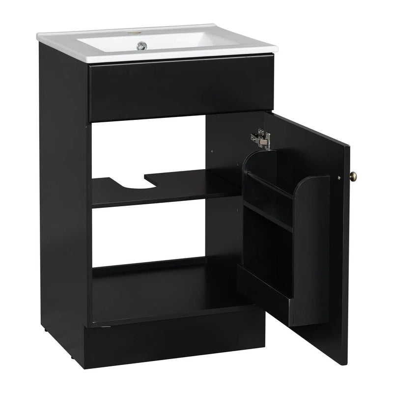 Bathroom Vanity With Sink, Cabinet With Adjustable Shelf