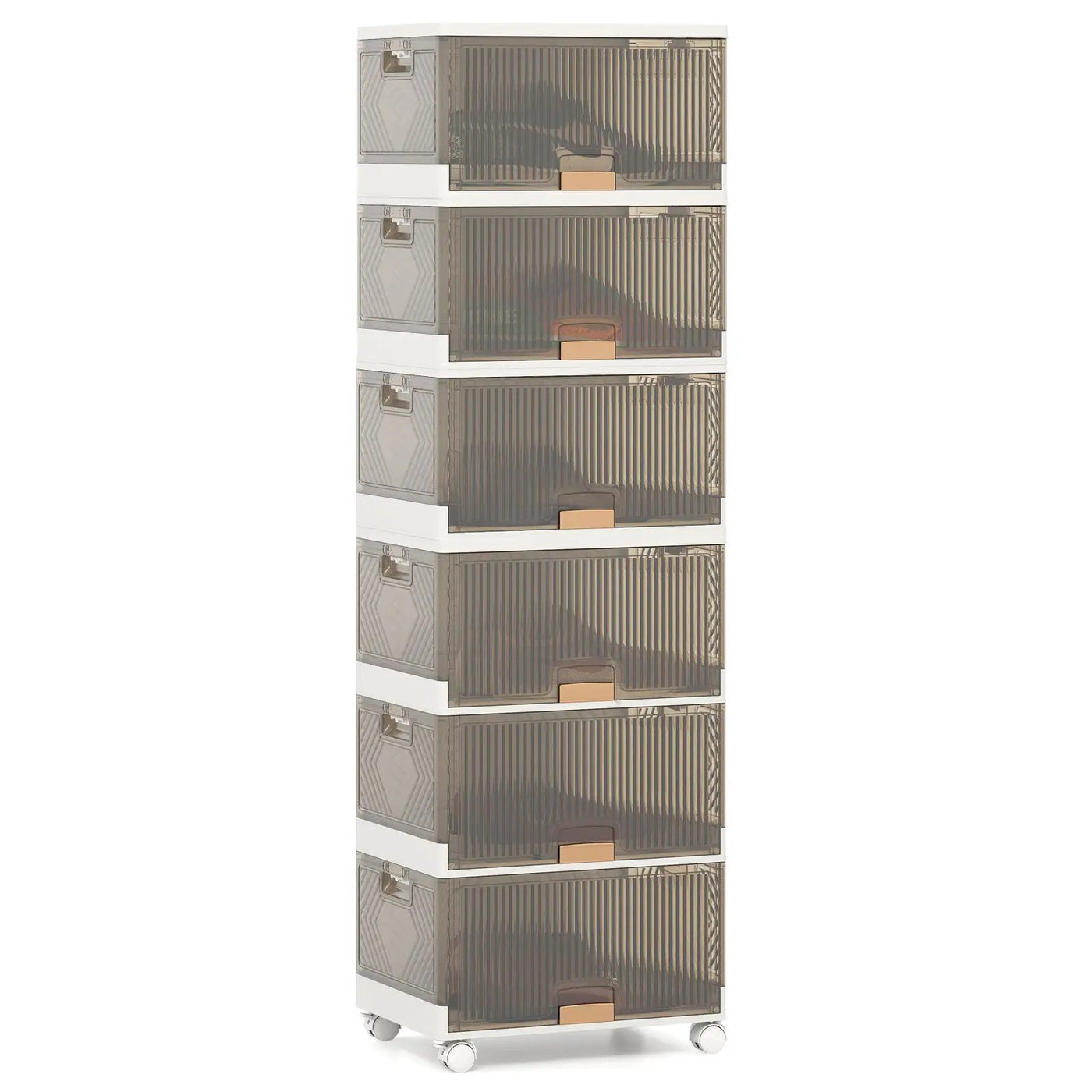 3/4/5/6-Cube Stackable Storage Bins with Detachable Wheels by DirectDeals