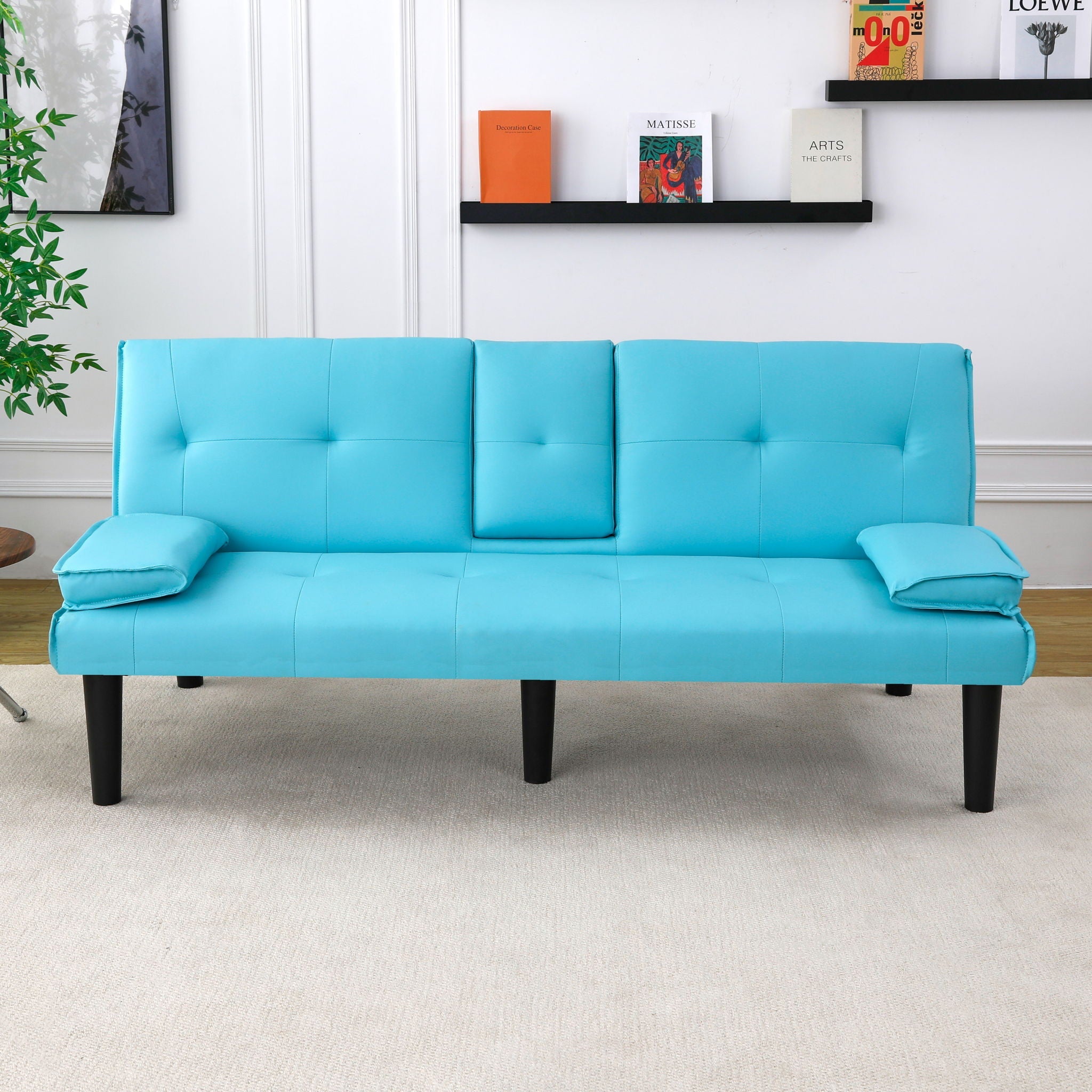 Sofa Bed With Foldable Design And Cup Holder by HouseOfZazla