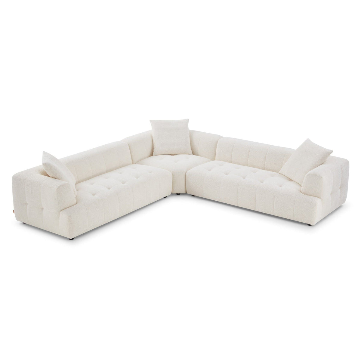Elegant Upholstery Corner Sofa with Durable Frame - Beige, photo 3 of 12