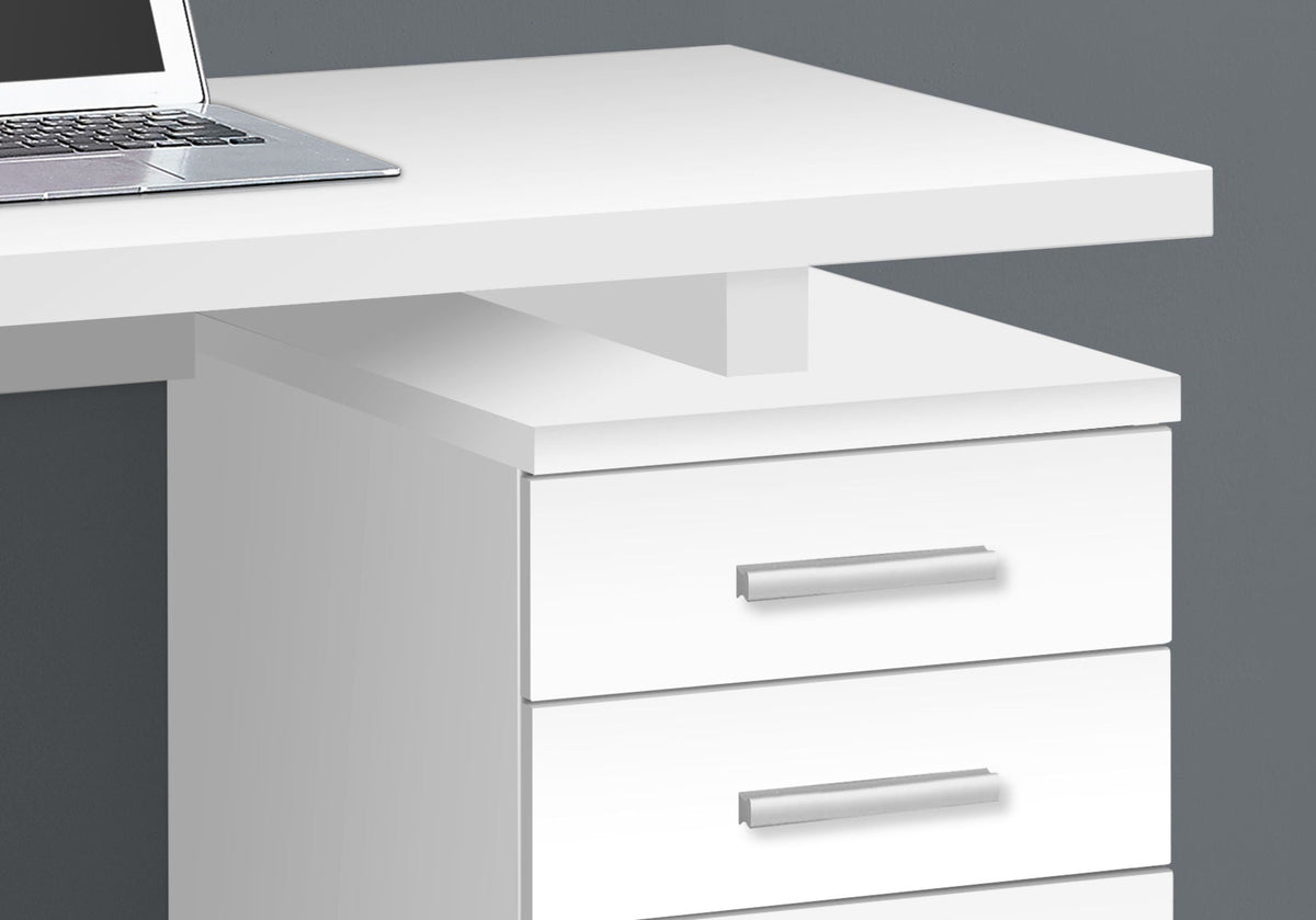 Computer Desk for Home Office with Reversible Storage Drawers - Black or White, photo 4 of 8