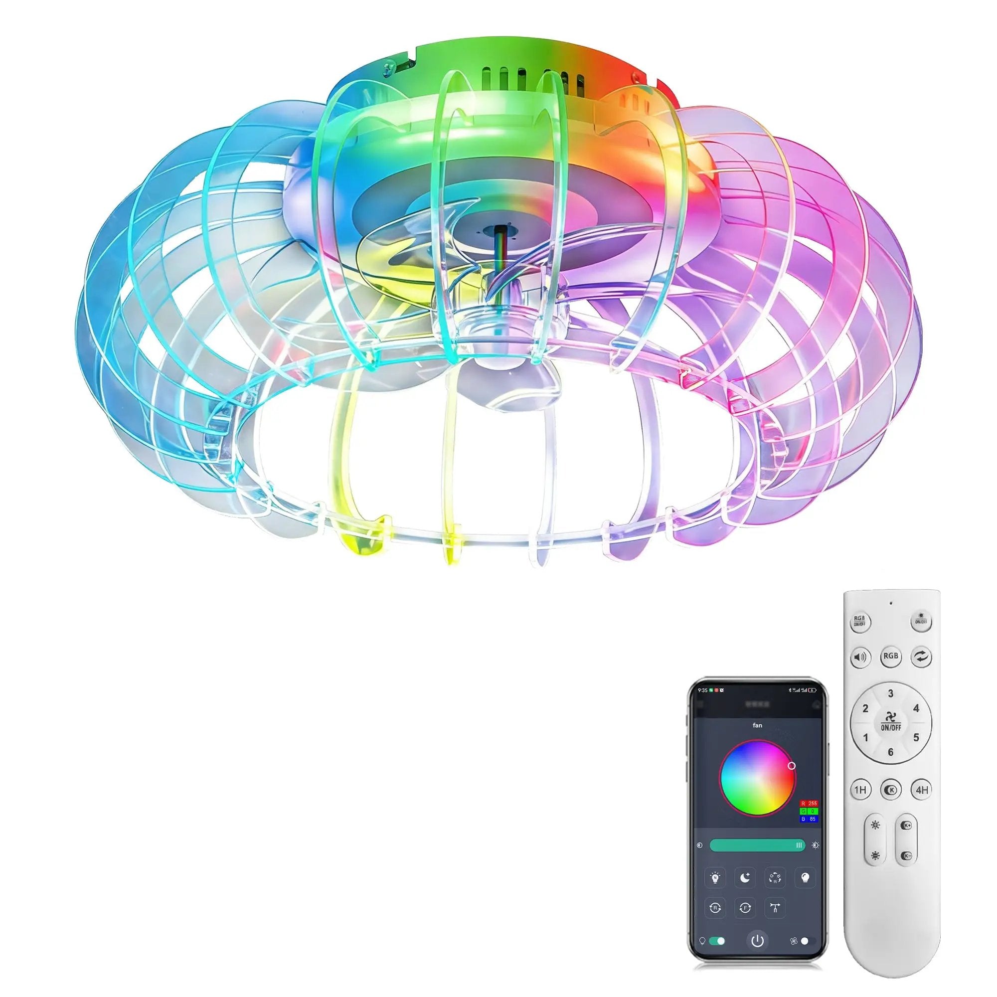21'' Low Profile Bladeless Ceiling Fan with Lights by HouseOfZazla