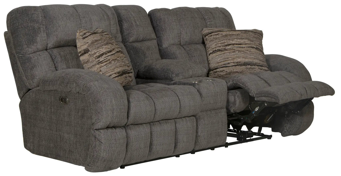Ashland - Power Lay Flat Reclining Console Loveseat by Unique Piece Furniture
