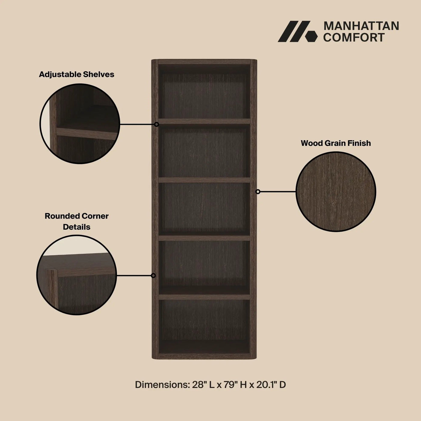 Rivington - Open Bookcase by HouseOfZazla