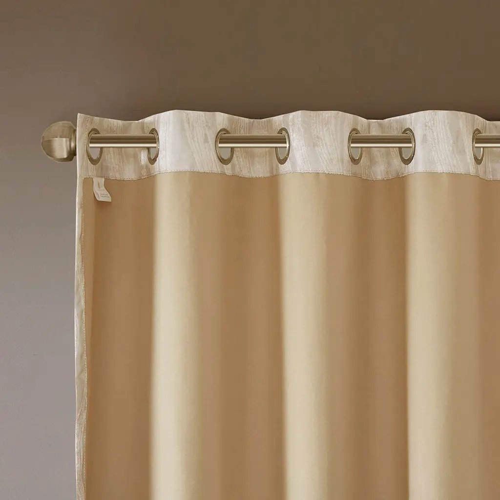 Printed Jacquard Grommet Top Total Blackout Curtain Panel by HouseOfZazla