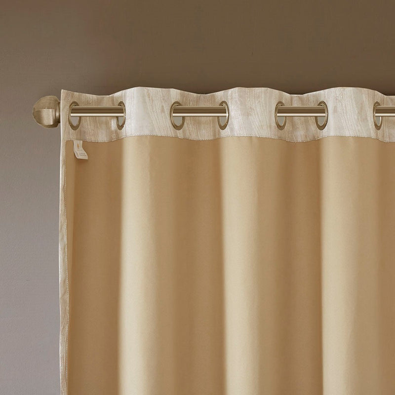 Printed Jacquard Grommet Top Total Blackout Curtain Panel by HouseOfZazla