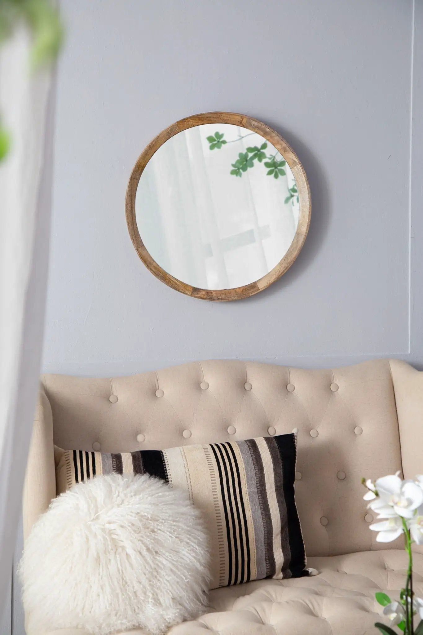 Transitional Decor Style Wall Mirror Decor With Frame For Bathroom by HouseOfZazla