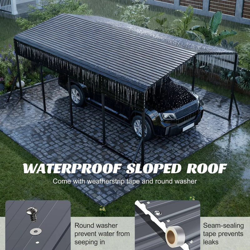 13x20 FT Metal Carport with Upgraded Frame by HouseOfZazla